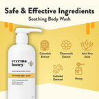 Soothing Body Wash - Daily Shower Gel & Eczema Treatment - Sensitive Skin Body Wash for Adults, Kids, & Babies - Body Cleanser for Eczema Relief (13 Oz)