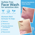 Manuka Honey Face Wash for Sensitive Skin - Sulfate Free Gentle Cleanser with Organic Aloe Vera, Hyaluronic Acid & More - Soothing & Moisturizing for Dry Skin - Made in USA (4 Oz)