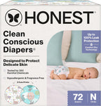 Comfort Dry Disposable Daytime Diapers for Sensitive Skin, Hypoallergenic, above It All + All the Alpacas, Club Box Size Newborn 72 Count