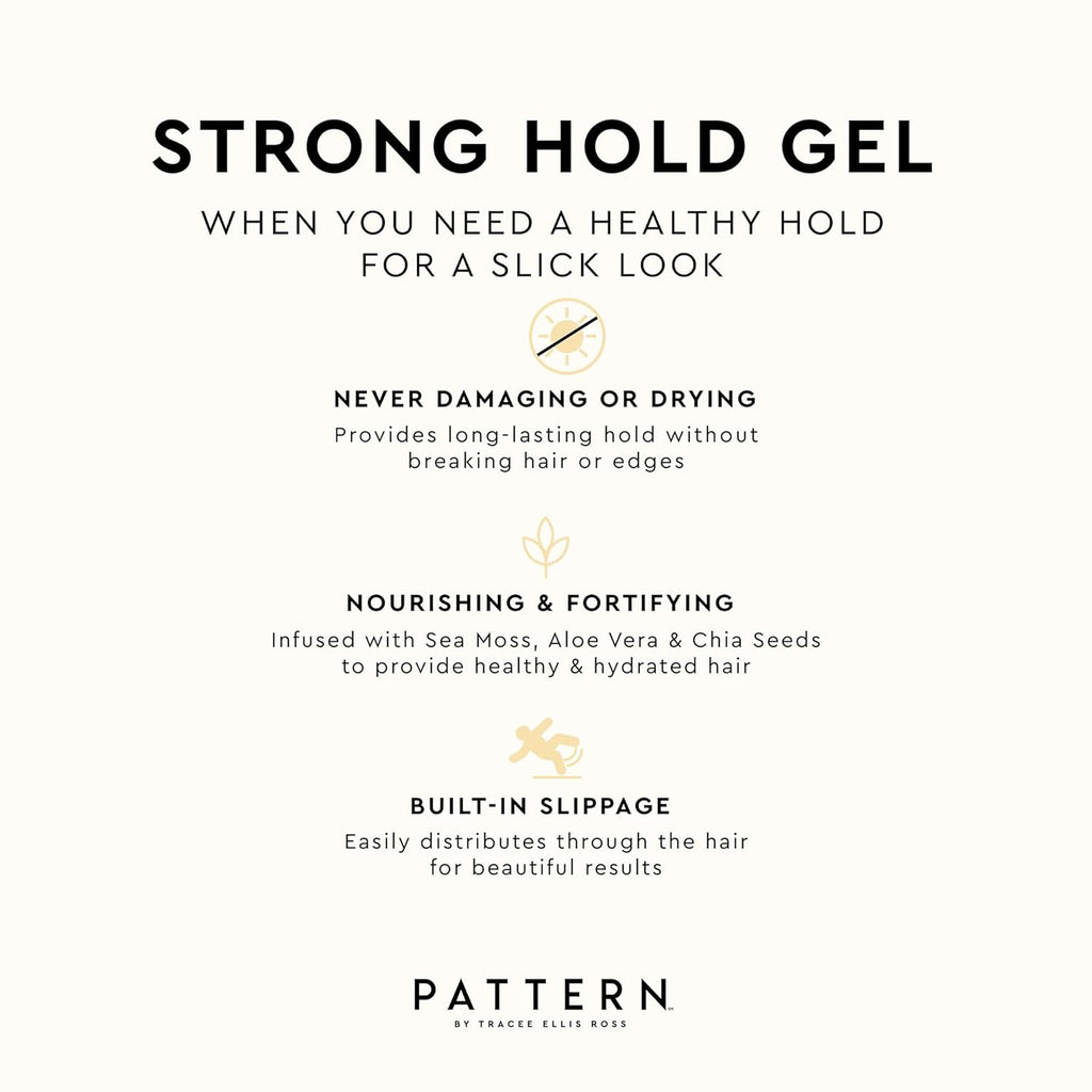Beauty by Tracee Ellis Ross Strong Hold Hair Gel, Firm Hold W Sea Moss for Curly Hair 3A-4C