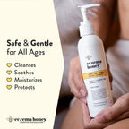 Oatmeal Facial Cleanser - Natural Eczema Face Wash Prevents Breakouts - Daily Gentle Face Cleanser for Dry, Itchy, Sensitive, & Irritable Skin (6 Oz)