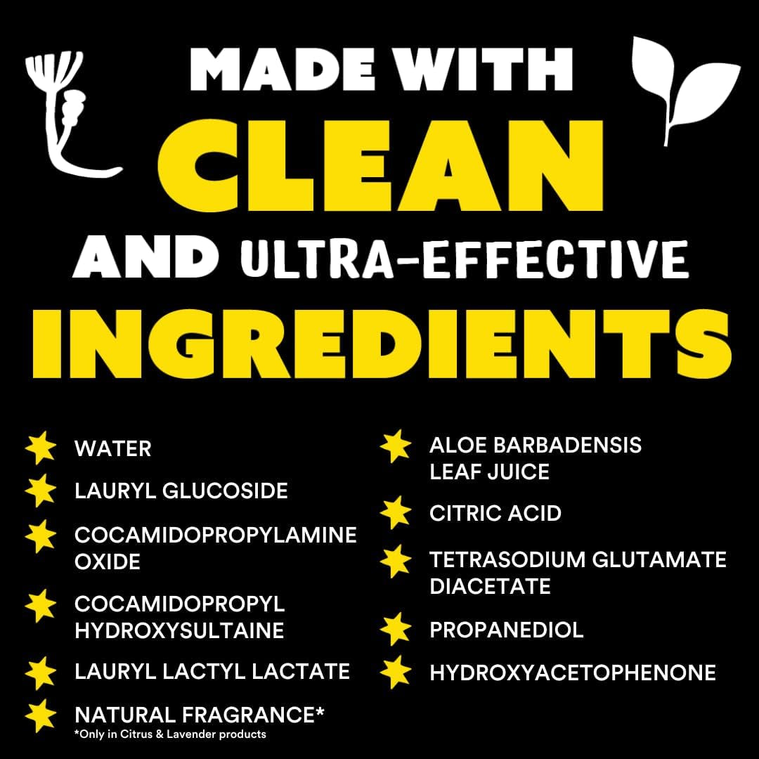 Liquid Dish Soap | Clean, Simple Ingredients | Extra Scrubbing Power | Unscented, 24 Oz - 2 Pack