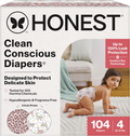 Honest Clean Conscious Diapers, Hypoallergenic Size 4 (22–37 lbs) — 104 Count