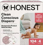 Honest Clean Conscious Diapers, Hypoallergenic Size 4 (22–37 lbs) — 104 Count