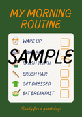 Little Boy's Morning Routine Checklist Printable