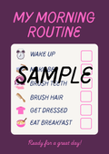 Little Girl's Morning Routine Checklist Printable