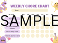Kids Weekly Chore Chart | Daily Responsibility Tracker for Boys & Girls