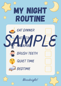Little Boy's Night Routine Printable