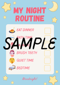 Little Girl's Night Routine Printable