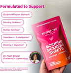 Morning Sickness Sweets, Organic Raspberry Ginger Candy with Vitamin B6, Support for Motion Sickness, Prenatal Heartburn - Pregnancy Must Haves - 30 Wrapped Drops
