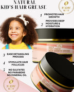 Kid'S Hair Growth Grease with Raw Organic and Pure Batana Extract, Rosemary, Fenugreek, Amla Oil Mango Butter. Improve Elasticity. Perfect Curly, Coily and Straight Hair Types. 120 Ml