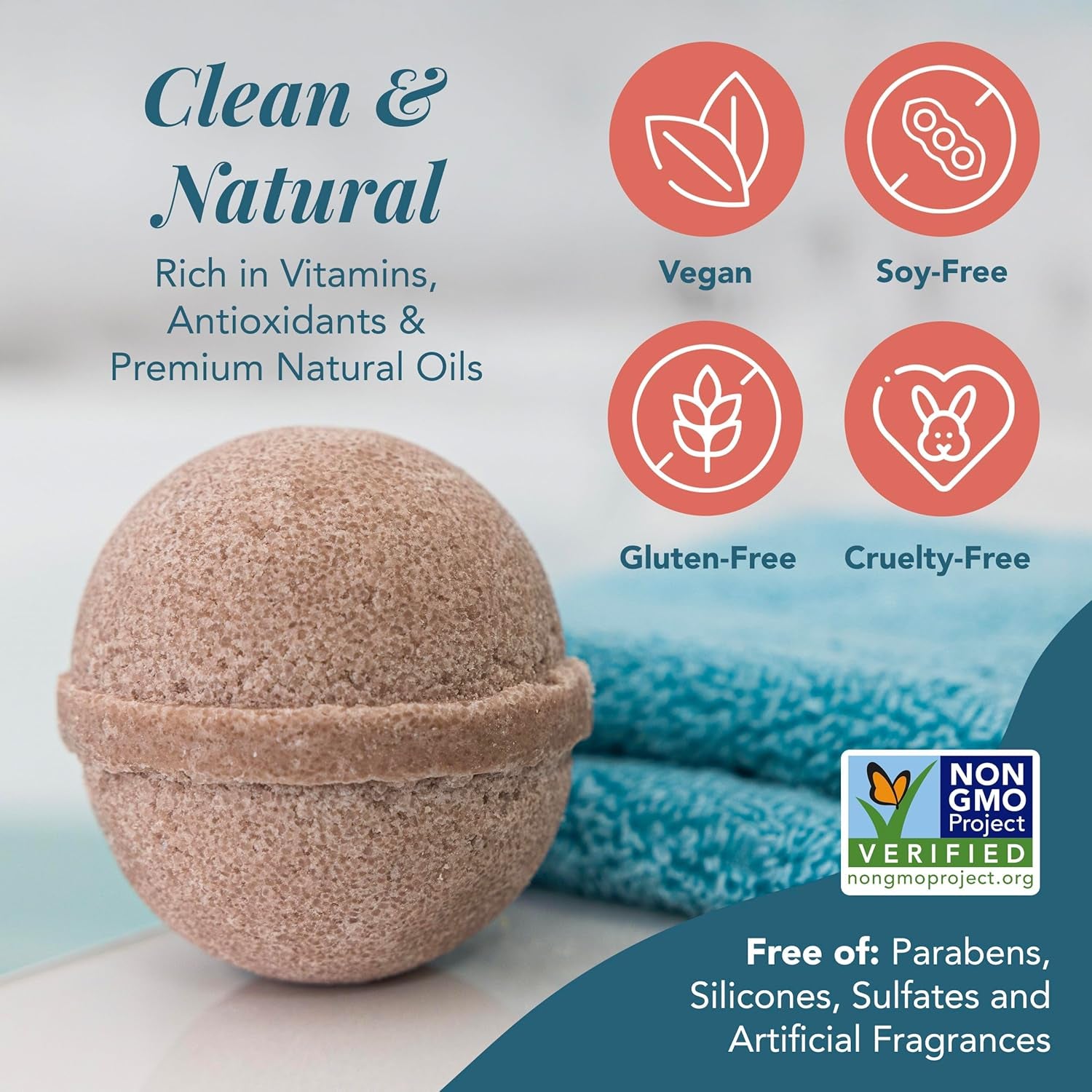 Bath Bombs – Relaxing Foaming Fizz Bubbles, Organic Bath Bombs (Pack of 1, 12 Ounce, Tahitian Vanilla)
