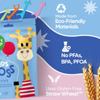 Eco-Friendly Kids Flossers (100Ct) - the Original Straw Wheat Dental Floss Picks for Children, Fluoride & PFA Free, Toothpick Flossing Sticks for Toddler Teeth, No Shred Thread, Unflavored