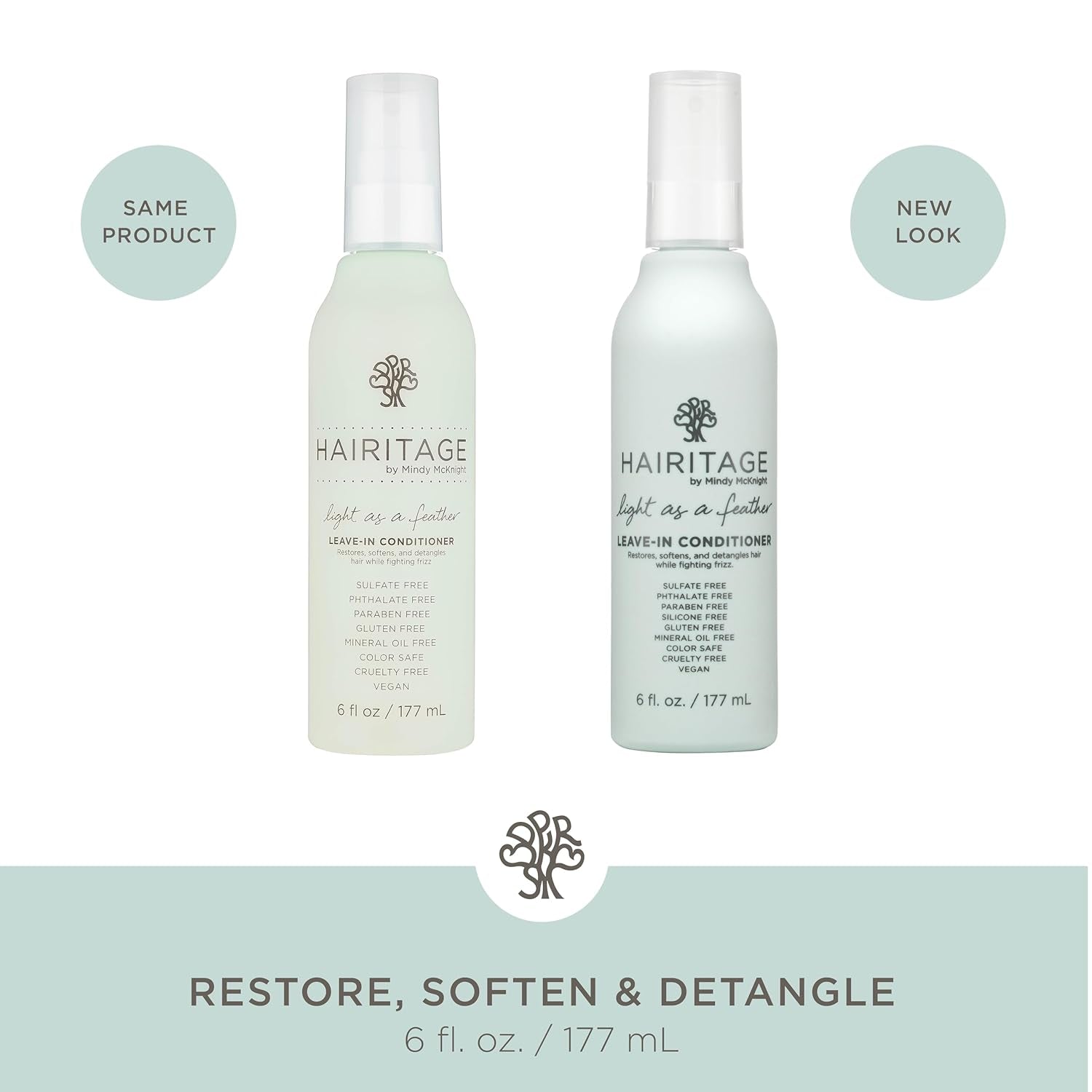 Detangling Leave-In Conditioner Spray - Leave in Hair Treatment for Dry Damaged + Curly, Fine, Wavy, Frizzy Hair - Lightweight Formula - Sulfate Free - Cherry + Amber Scent, 6 Fl Oz