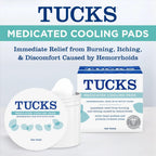 Medicated Cooling Pads, 100 Count – Hemorrhoid Pads with Witch Hazel, Cleanses Sensitive Areas, Protects from Irritation, Hemorrhoid Treatment, Medicated Pads Used by Hospitals