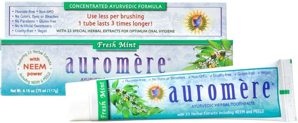 Ayurvedic Herbal Neem & Clove Toothpaste - All Natural Fluoride Free Toothpaste for Adults and Kids, Suitable for Sensitive Teeth, Sls-Free, Non GMO, Vegan, Cruelty-Free - 1 Pack