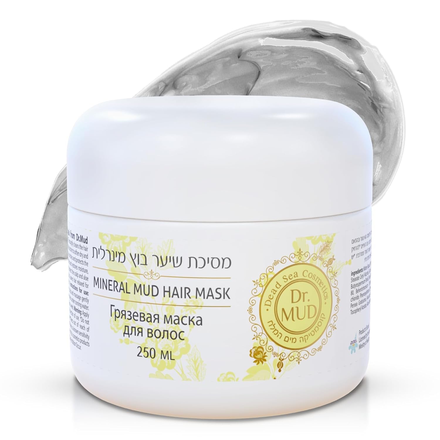 Dr. Mud Mineral Hair Mask – Deep Conditioning Treatment with Dead Sea Minerals & Natural Oils | Nourishes Dry, Frizzy & Treated Hair | Scalp Hydration & Strength | Softens, Smooths & Restores Shine