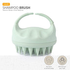 Scalp Massager Shampoo Brush, Scalp Scrubber with Soft Silicone Bristles, Scalp Exfoliator for Dandruff Removal, Scalp Massager for Hair Growth, Wet Dry Hair Brush for Scalp Care, Green