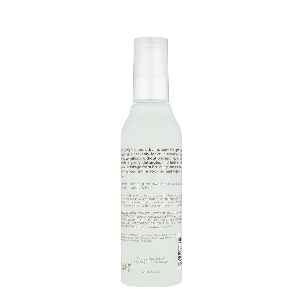 Detangling Leave-In Conditioner Spray - Leave in Hair Treatment for Dry Damaged + Curly, Fine, Wavy, Frizzy Hair - Lightweight Formula - Sulfate Free - Cherry + Amber Scent, 6 Fl Oz