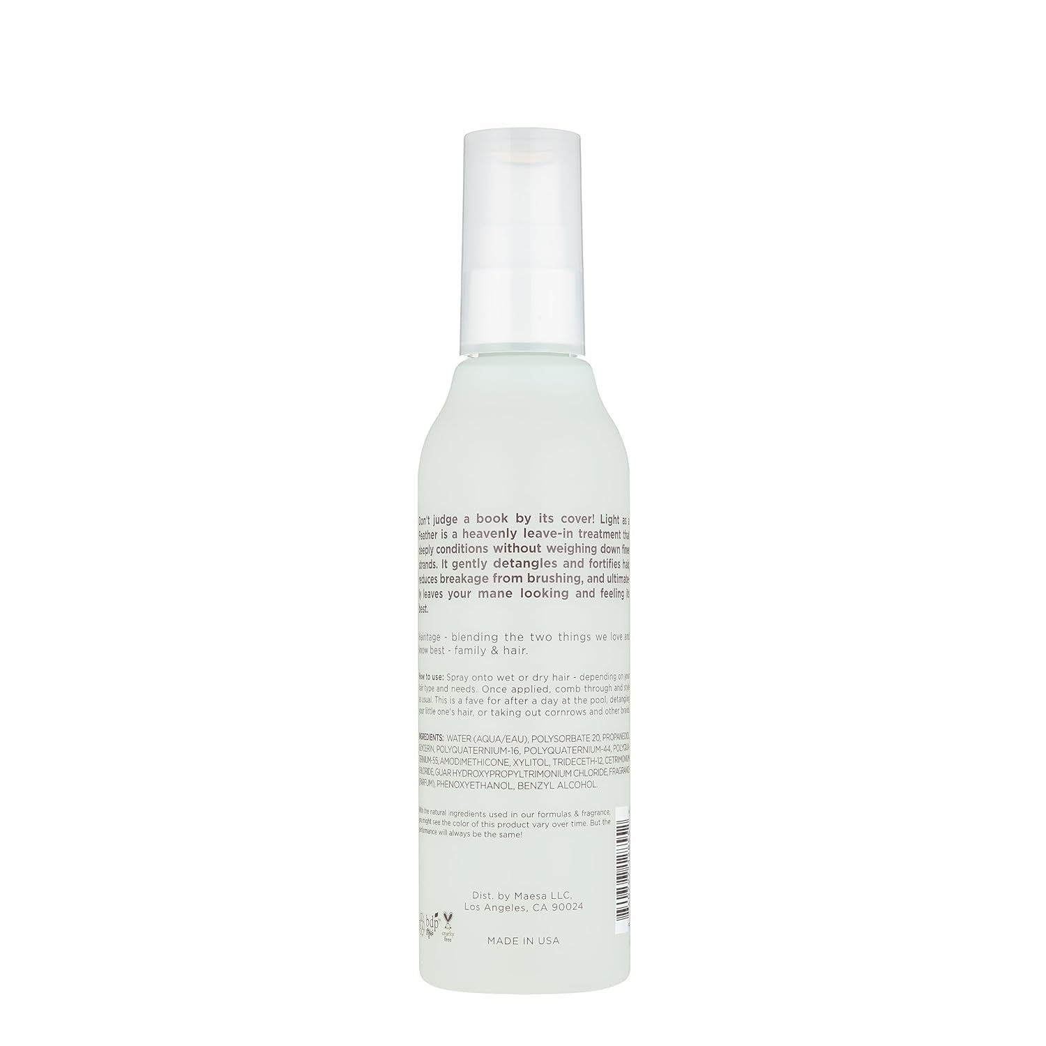Detangling Leave-In Conditioner Spray - Leave in Hair Treatment for Dry Damaged + Curly, Fine, Wavy, Frizzy Hair - Lightweight Formula - Sulfate Free - Cherry + Amber Scent, 6 Fl Oz