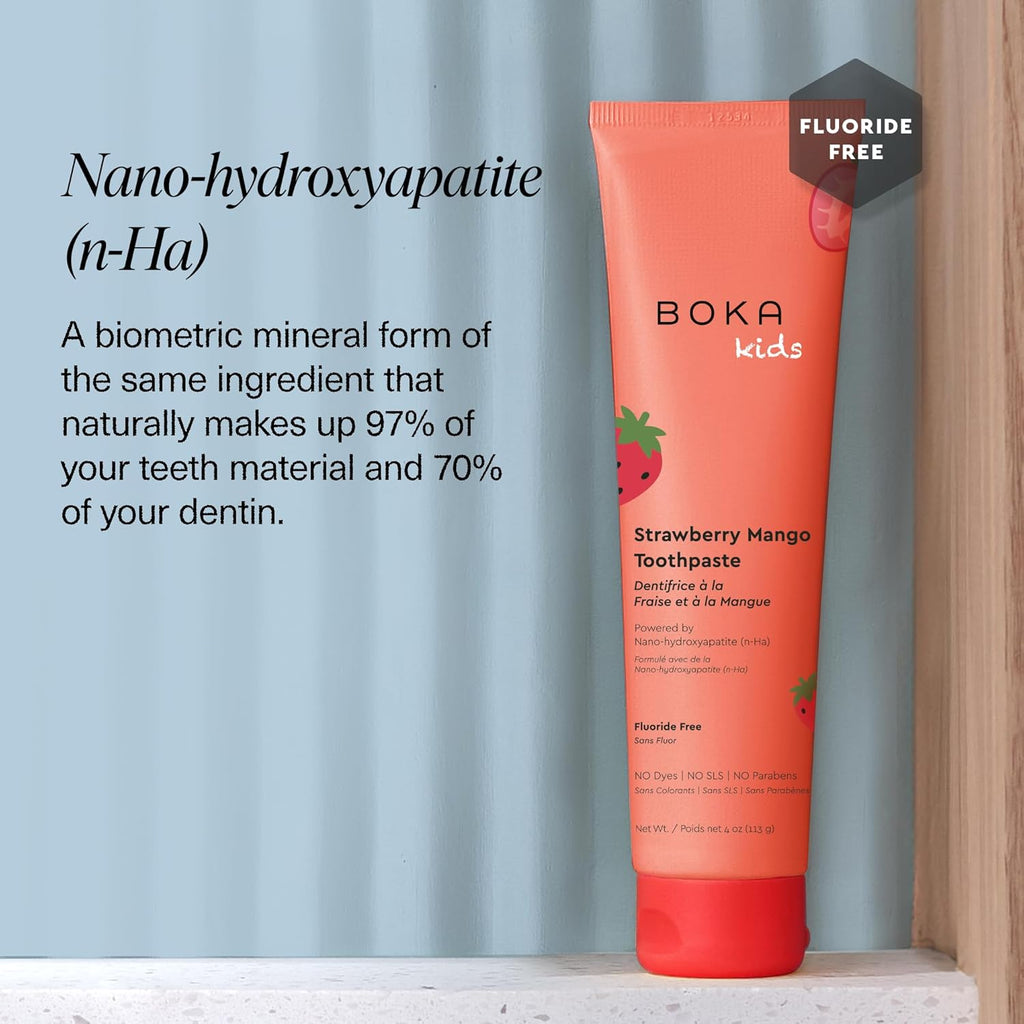 Fluoride Free Toothpaste Nano Hydroxyapatite Toothpaste - Strawberry Mango Flavor, 4 Oz 1Pk