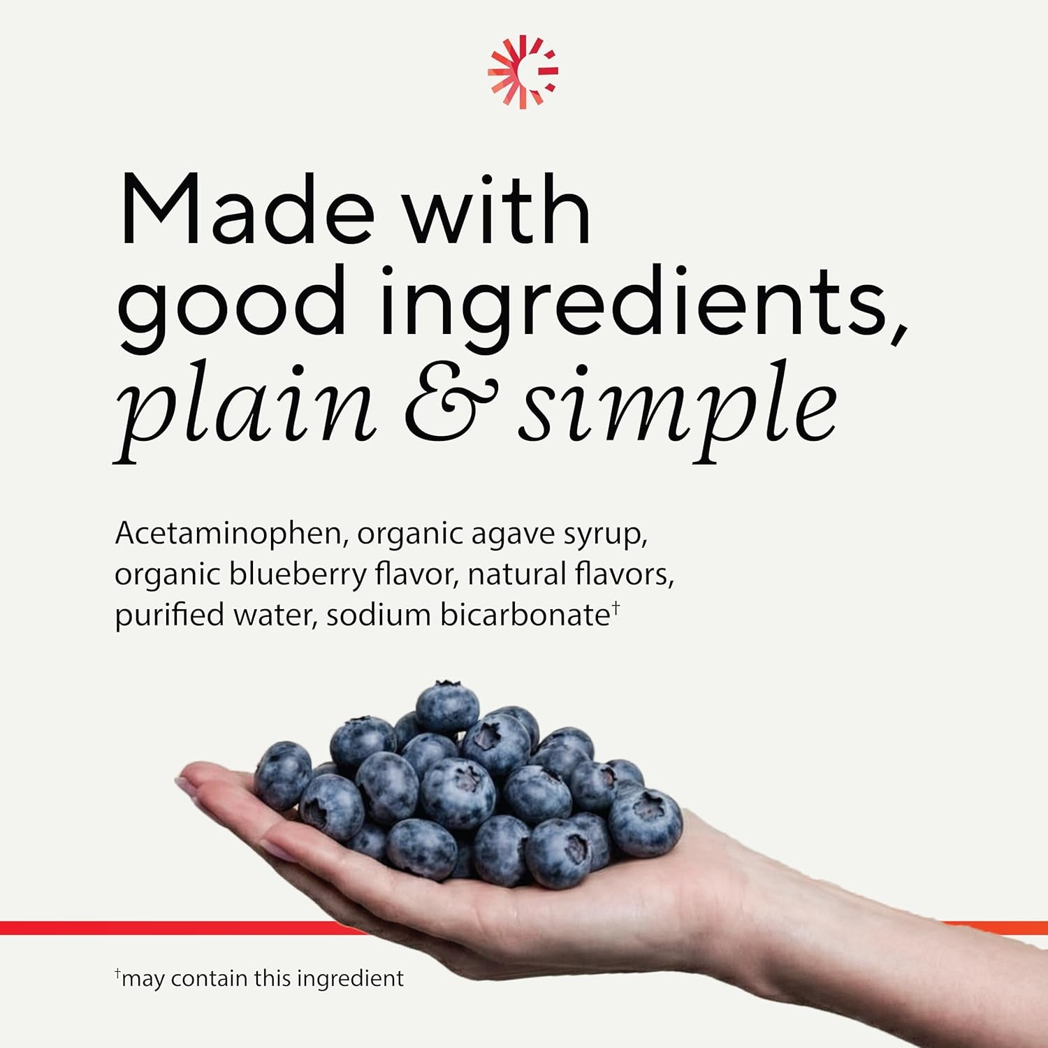 Children'S Clean Acetaminophen | Pediatrician Preferred Ingredients | Pain & Fever Reducer for Kids | Dye Free, 0% Artificial Additives | Ages 2-11, Delicious Organic Blueberry Liquid, 4 Fl Oz