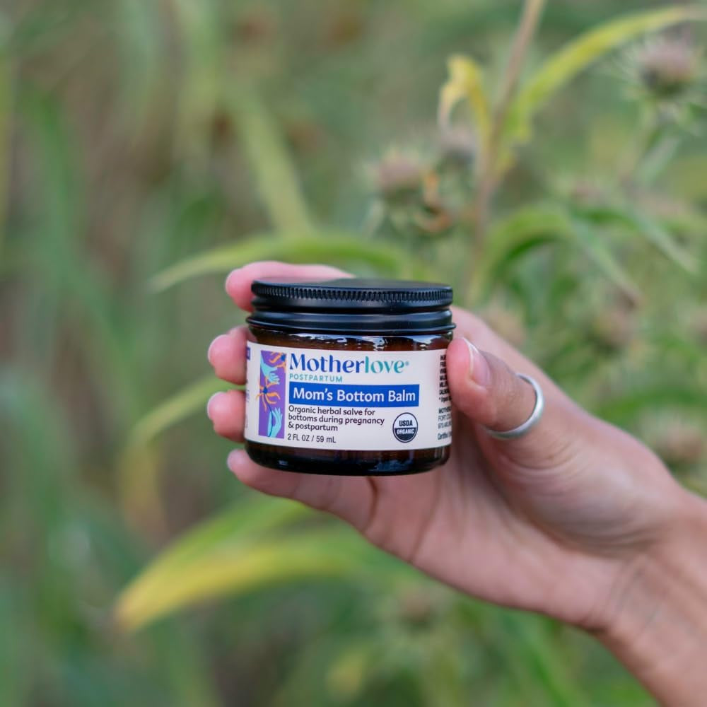 Mom'S Bottom Balm (1 Oz) Organic Herbal Salve W/Witch Hazel for Bottoms during Pregnancy & Postpartum —Non-Gmo Ointment