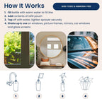 Natural Glass Cleaner Kit - Removes Dirt & Debris for Sparkling Clean Windows & Glass Surfaces at Home, Office & Garage, Includes 16 Oz Reusable Empty Bottle + Two Fills, 3 Oz Ea.