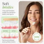 Bamboo Toothbrushes 10 Pack – Natural Toothbrushes, Plant-Based Soft Bristles – Eco-Friendly Wooden Toothbrush