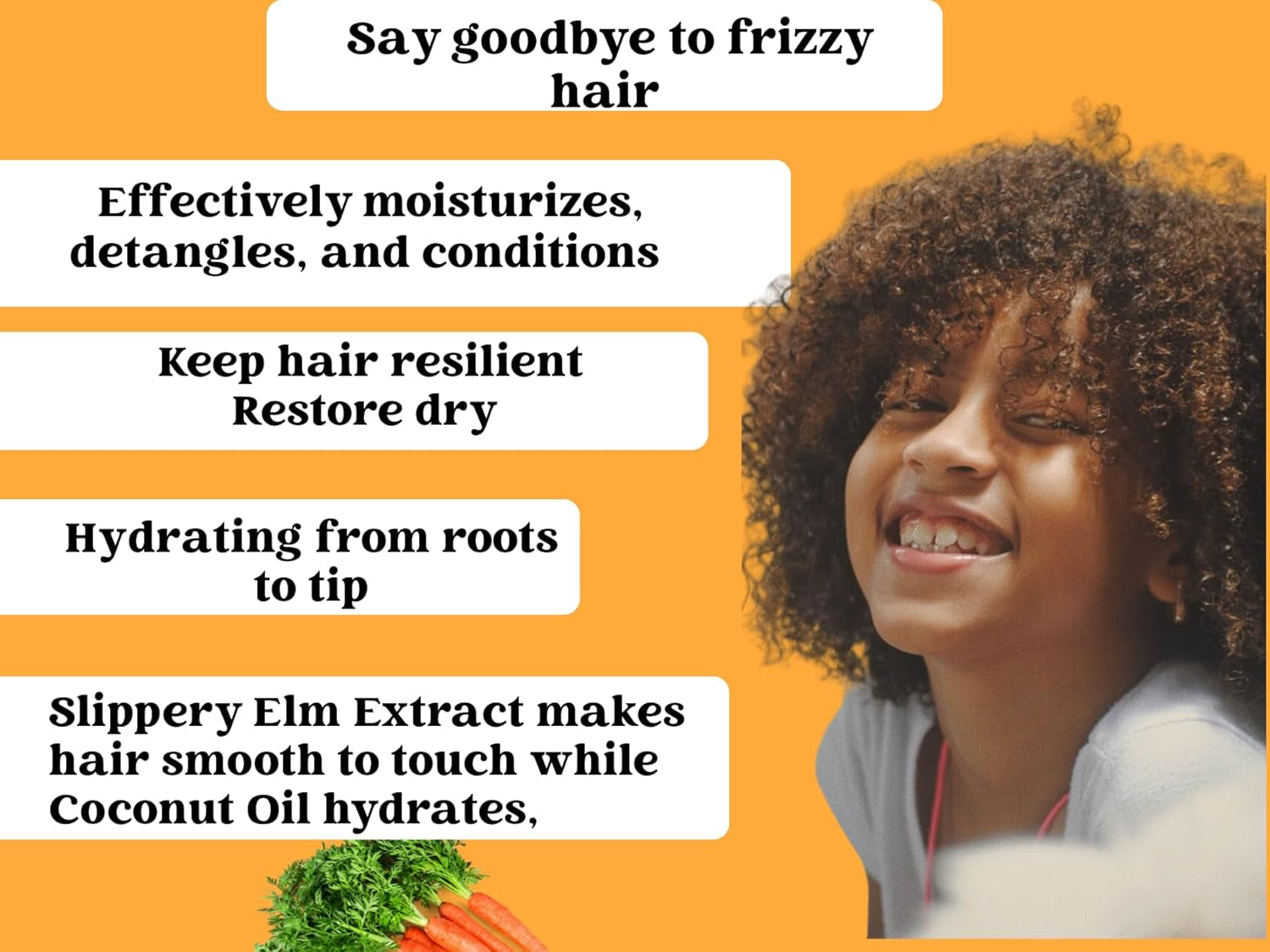 Kids Curl Care Kit - Leave-In Conditioner, Hair Moisturizer, Scalp Stimulator, Shampoo & Conditioner for Kinky, Coily, Wavy Hair Types