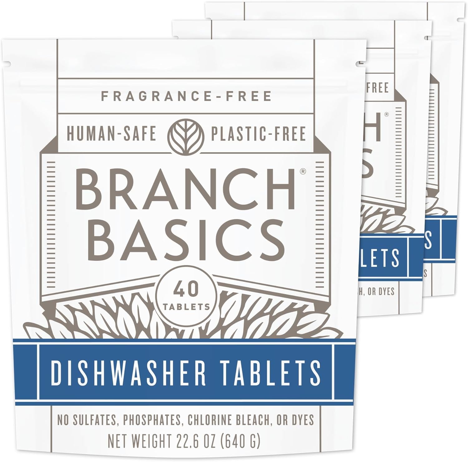 Dishwasher Tablets – 120 Ct | Plastic-Free, Fragrance-Free, Human-Safe | Delivers a Powerful Clean without Harsh Chemicals (40 Count, Pack of 3)