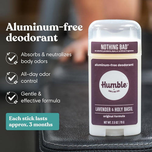 Humble Aluminum-Free Deodorant for Women & Men, Variety Pack - Clean & Fresh Natural Deodorant Stick with Essential Oils for Long-Lasting Odor Control - 3 Pack