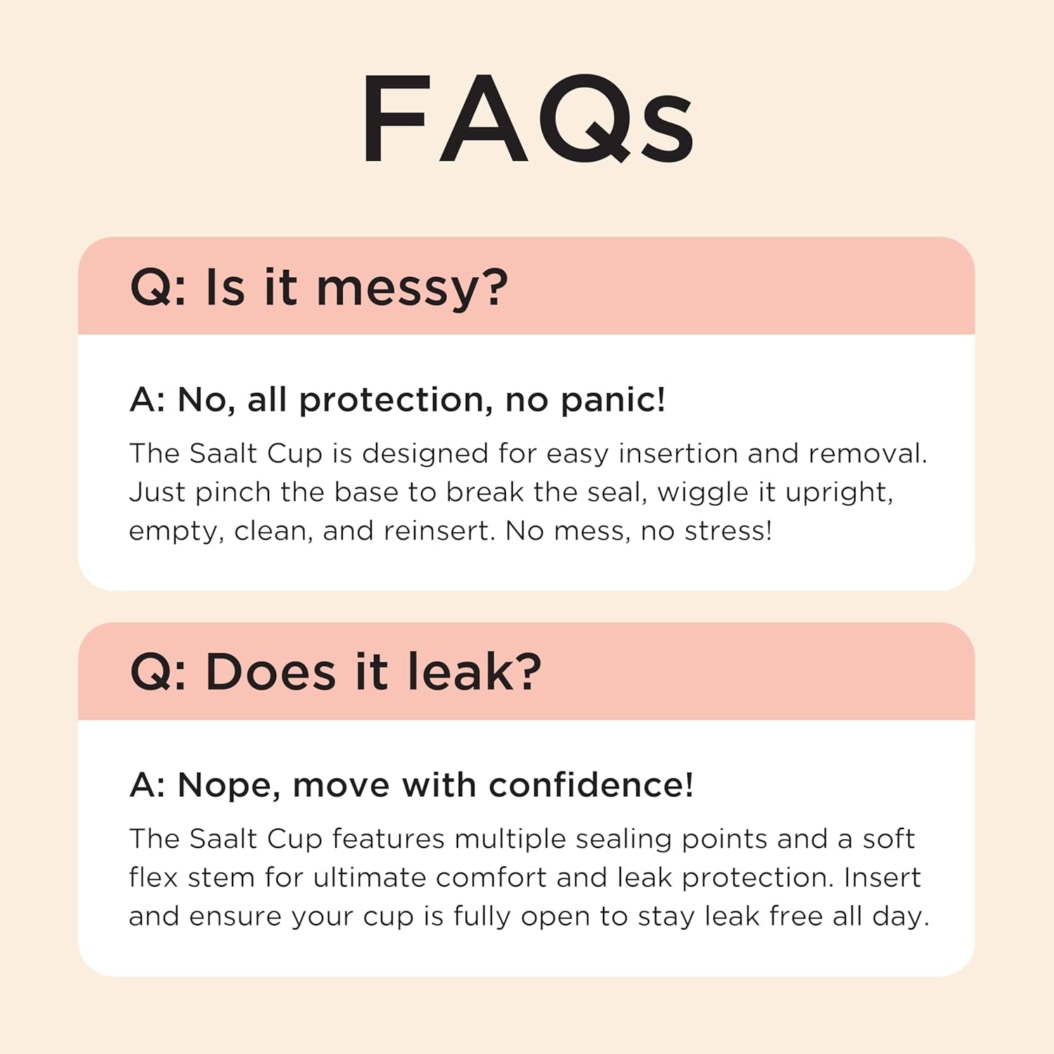 Soft Menstrual Cup – Reusable Period Cup – Made for Comfortable, Leak-Free Protection up to 12 Hours – BPA & Latex Free – Includes Cup & Carry Bag (Small, Desert Blush)