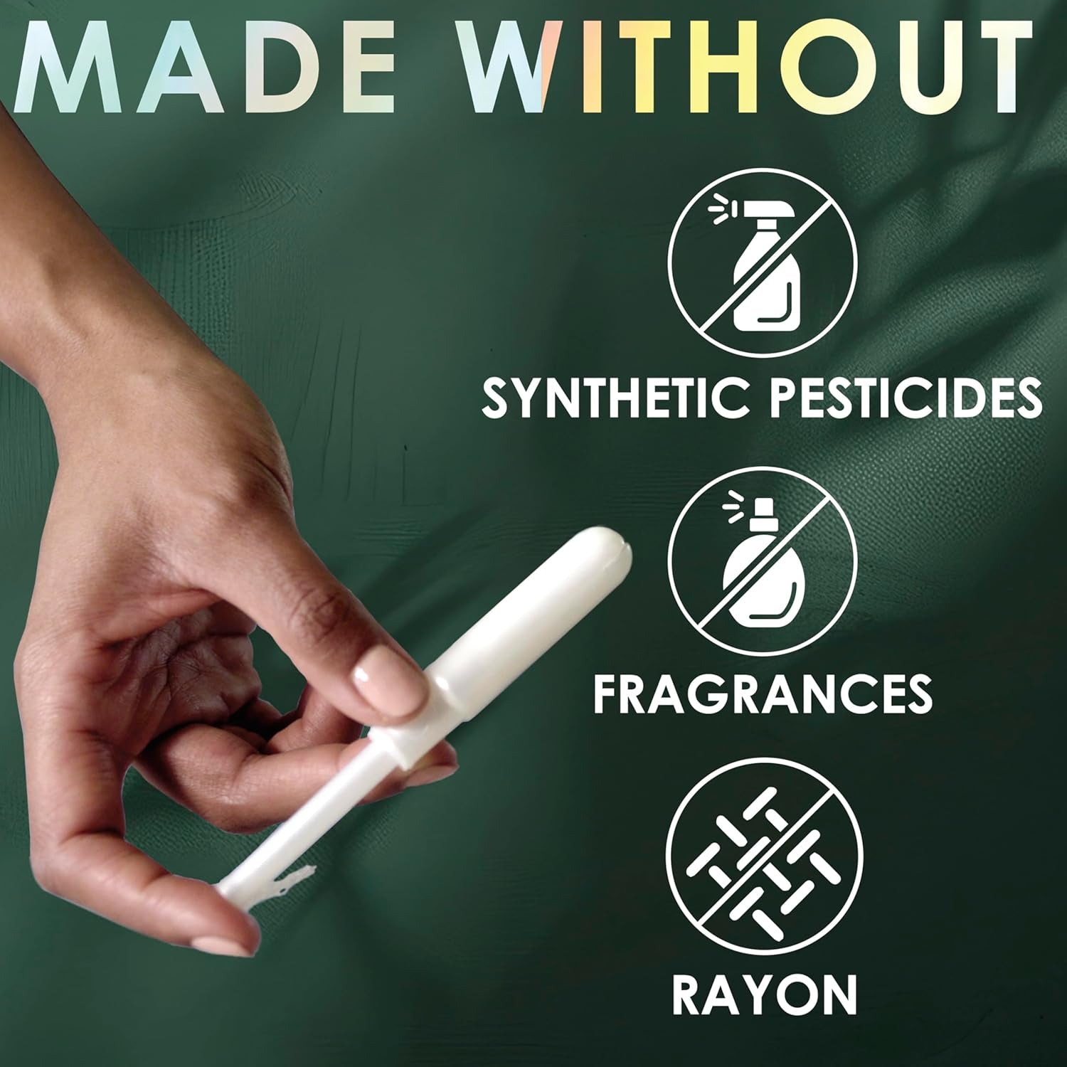 Cotton Tampons Light/Regular Absorbency Multipack, Contains an Organic Cotton Core, Made without Synthetic Pesticides, or Fragrances, 84 Count