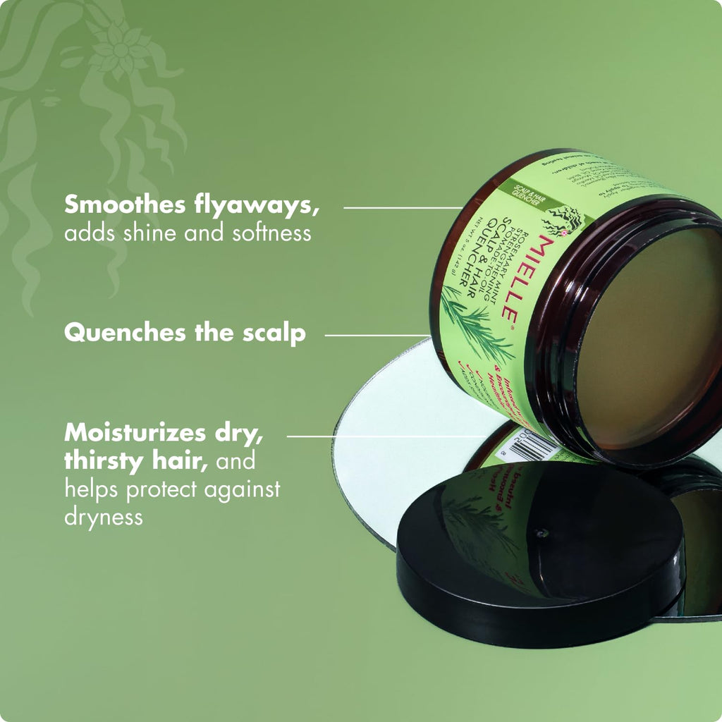 Rosemary & Mint Hair Pomade for Women & Men - Conditioning Natural Hair Moisturizer to Quench the Scalp, Lock in Wave Patterns, Add Shine & Help Protect against Dryness (5 Oz)