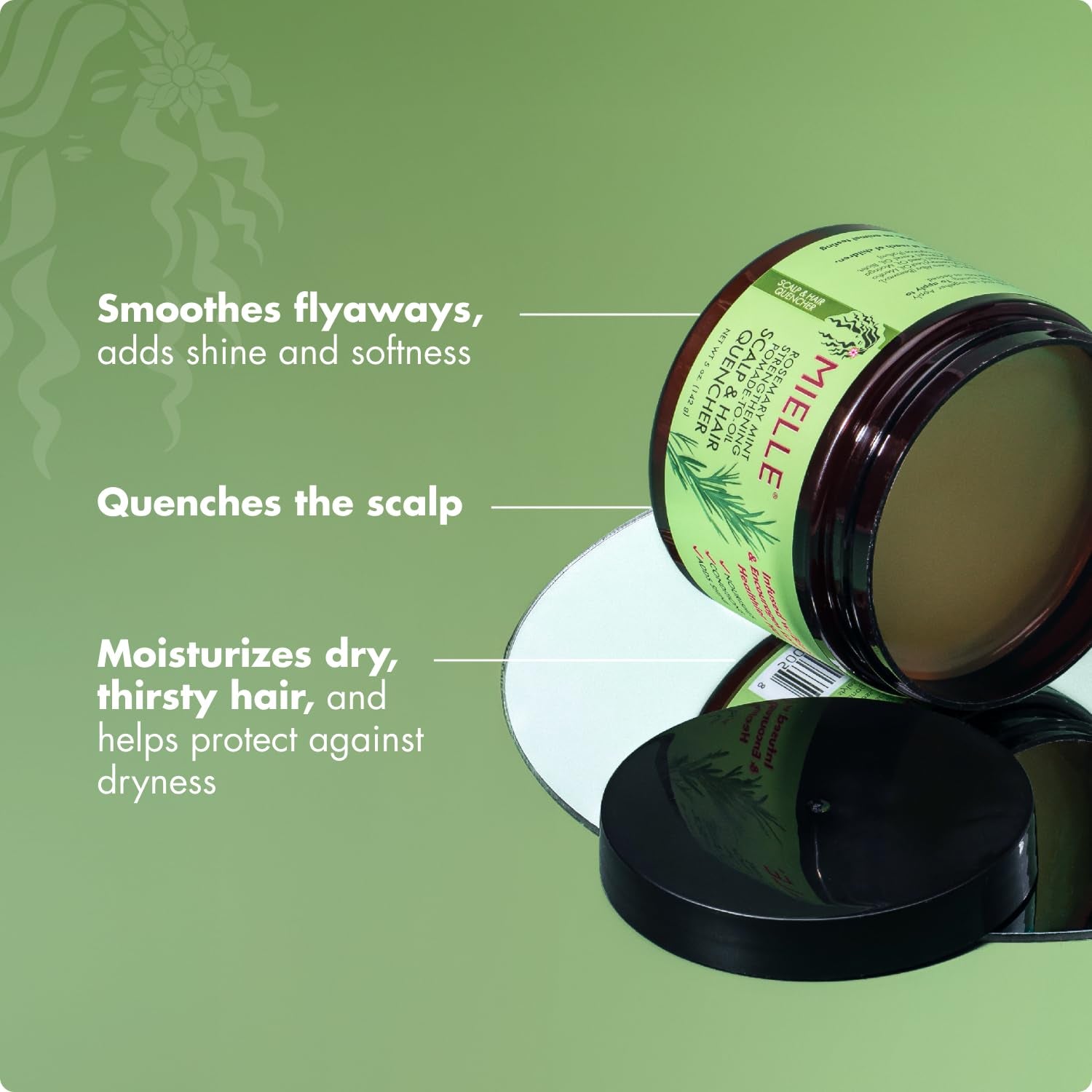 Rosemary & Mint Hair Pomade for Women & Men - Conditioning Natural Hair Moisturizer to Quench the Scalp, Lock in Wave Patterns, Add Shine & Help Protect against Dryness (5 Oz)