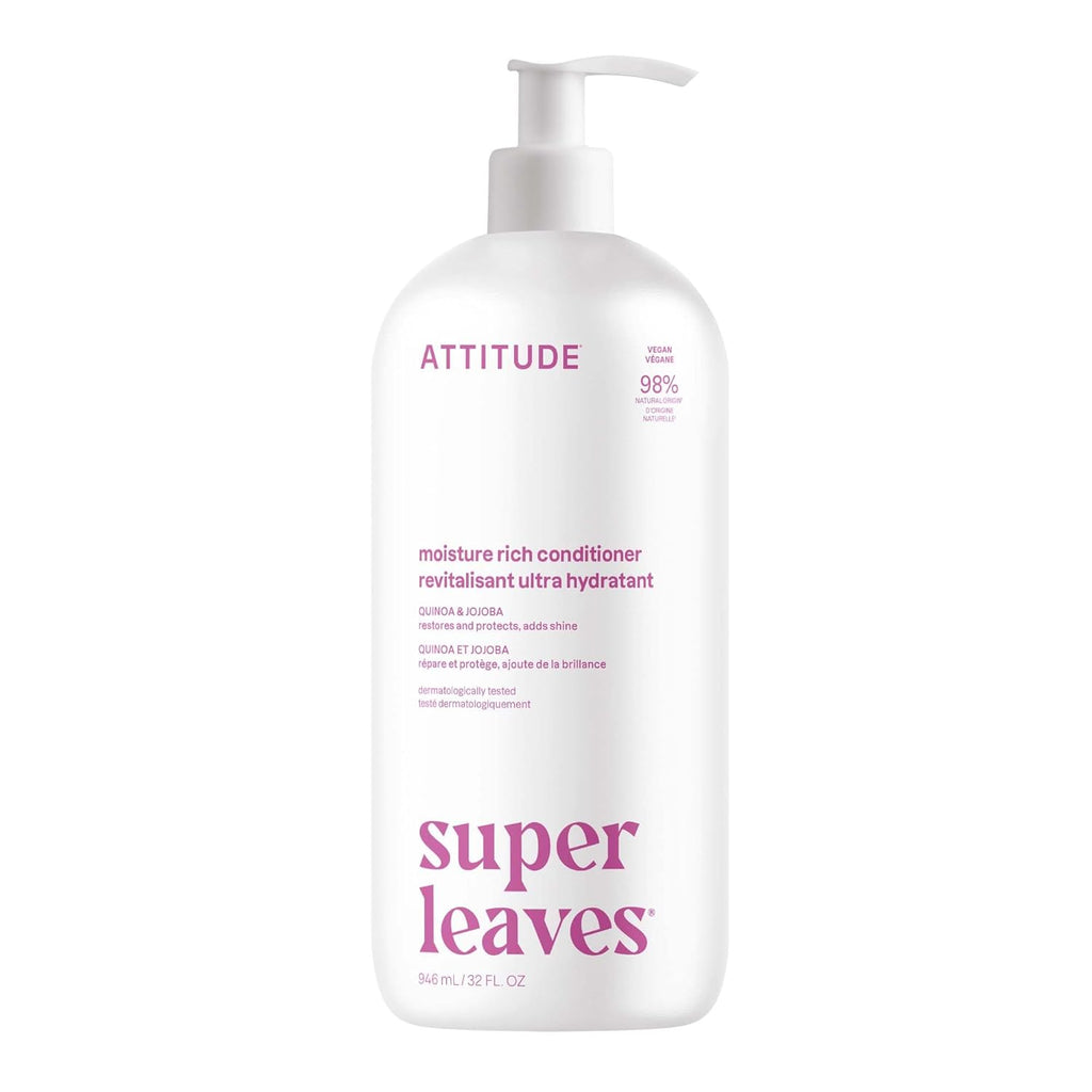 Moisture Rich Hair Conditioner, for Dry and Damaged Hair, Naturally Derived Ingredients, Vegan Detangler, Dermatologiocally Tested, Quinoa and Jojoba, 32 Fl Oz
