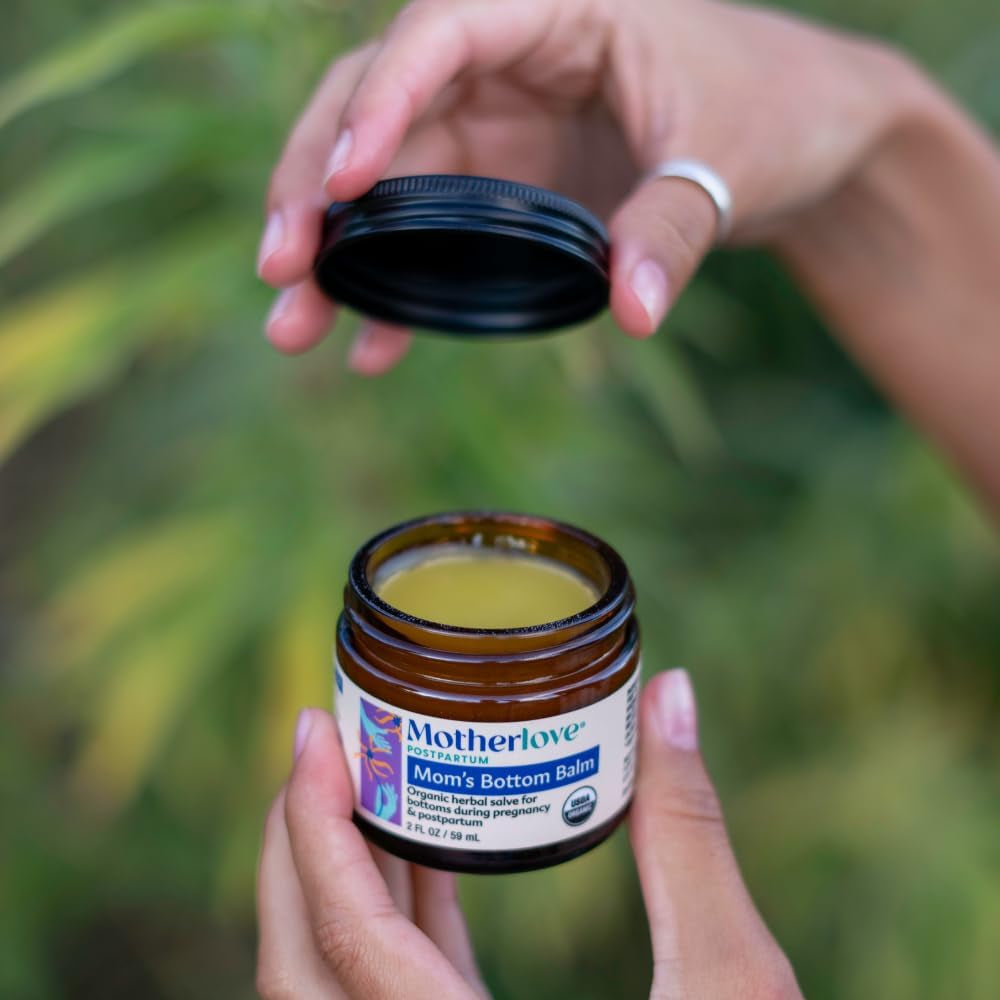 Mom'S Bottom Balm (1 Oz) Organic Herbal Salve W/Witch Hazel for Bottoms during Pregnancy & Postpartum —Non-Gmo Ointment
