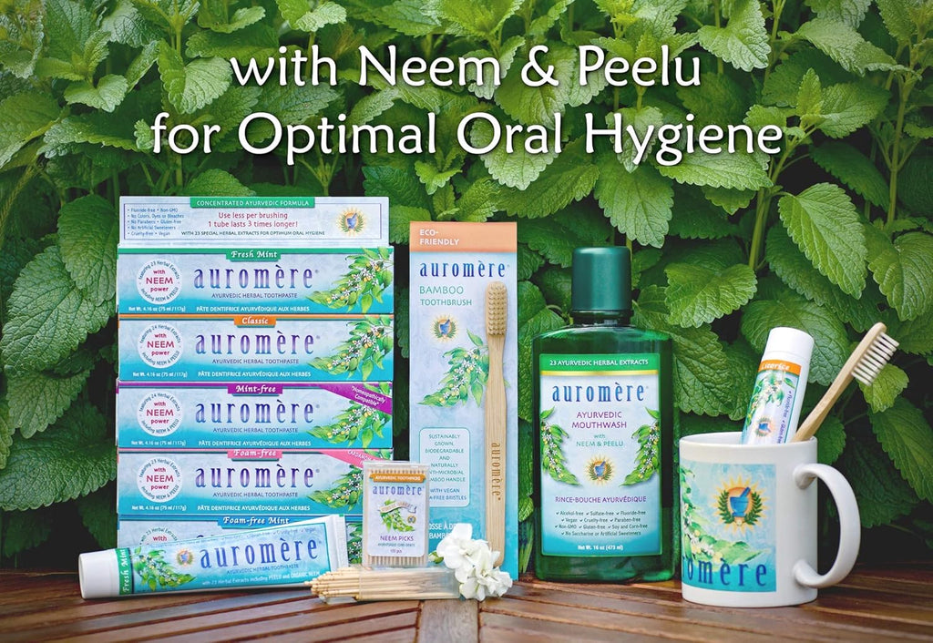 Ayurvedic Herbal Neem & Clove Toothpaste - All Natural Fluoride Free Toothpaste for Adults and Kids, Suitable for Sensitive Teeth, Sls-Free, Non GMO, Vegan, Cruelty-Free - 1 Pack