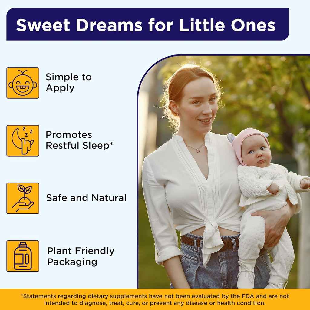 Organic Nighttime Baby Tooth Oil for 4 Months+ (0.5 Fl Oz) - Baby Teething Relief Oil* for Soothing & Massage for Tiny Gums* - Organic Blend of Essential Oils & Sleepy Time Herbs*